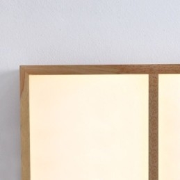 Plafoniera LED giapponese in legno e acrilico