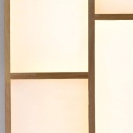Plafoniera LED giapponese in legno e acrilico