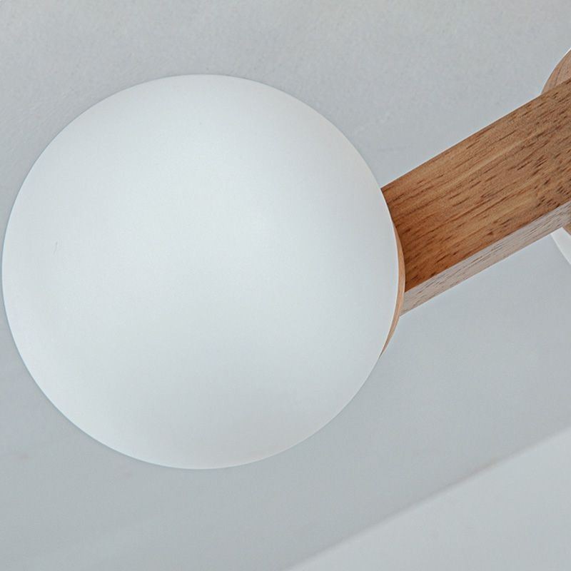 Plafoniera giapponese in legno Magic Bean a filo
