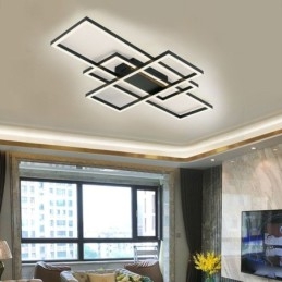 Plafoniera LED moderna geometrica quadrata a montaggio a filo
