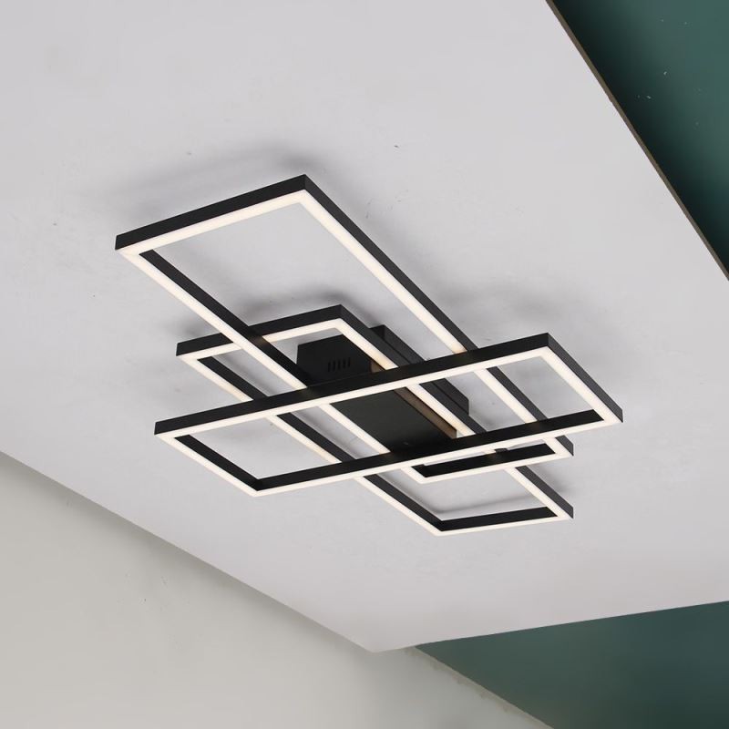 Plafoniera LED moderna geometrica quadrata a montaggio a filo