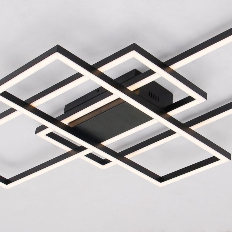 Plafoniera LED moderna geometrica quadrata a montaggio a filo