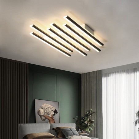 Plafoniera LED nordica moderna per soggiorno e sala da pranzo 48W 55×55×6 cm