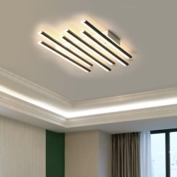 Plafoniera LED nordica moderna per soggiorno e sala da pranzo 48W 55×55×6 cm