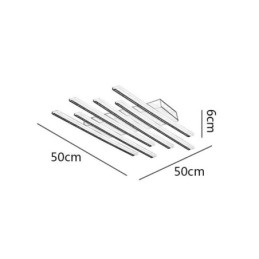 Plafoniera LED nordica moderna per soggiorno e sala da pranzo 48W 55×55×6 cm
