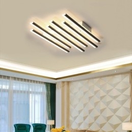 Plafoniera LED nordica moderna per soggiorno e sala da pranzo 48W 55×55×6 cm