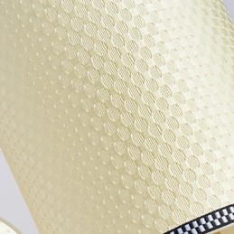 Lampadario moderno contemporaneo in metallo e tessuto giallo e bianco