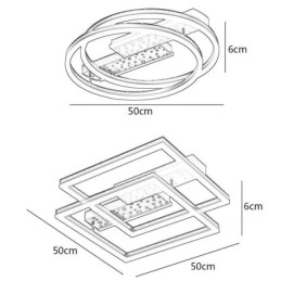 Plafoniera LED a stella moderna 36 W 2880 lm