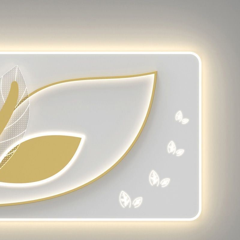 Plafoniera LED di lusso a foglia