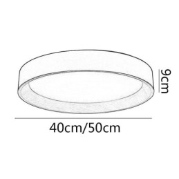 Plafoniera moderna minimalista a filo con pannello, LED, 40 x 40 x 9 cm / 50 x 50 x 9 cm