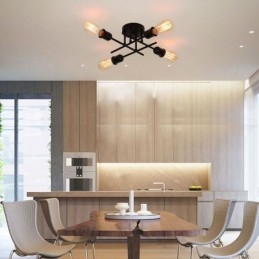 Plafoniera a soffitto a filo 4 luci E26/E27