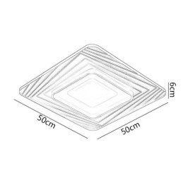 Plafoniera a filo quadrata LED 36 W 55 x 55 x 6 cm
