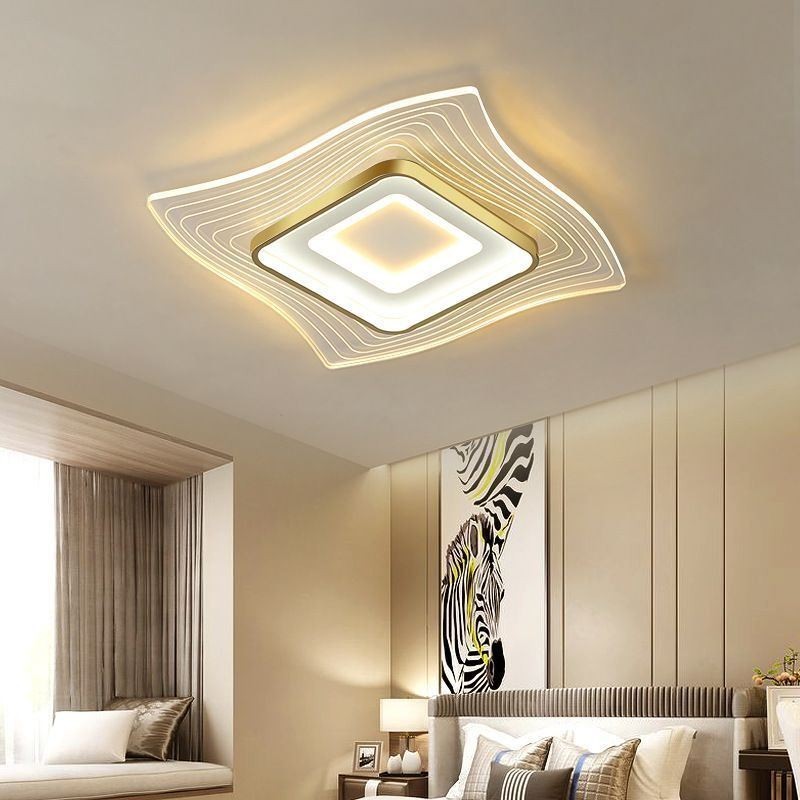 Plafoniera LED quadrata a filo moderna