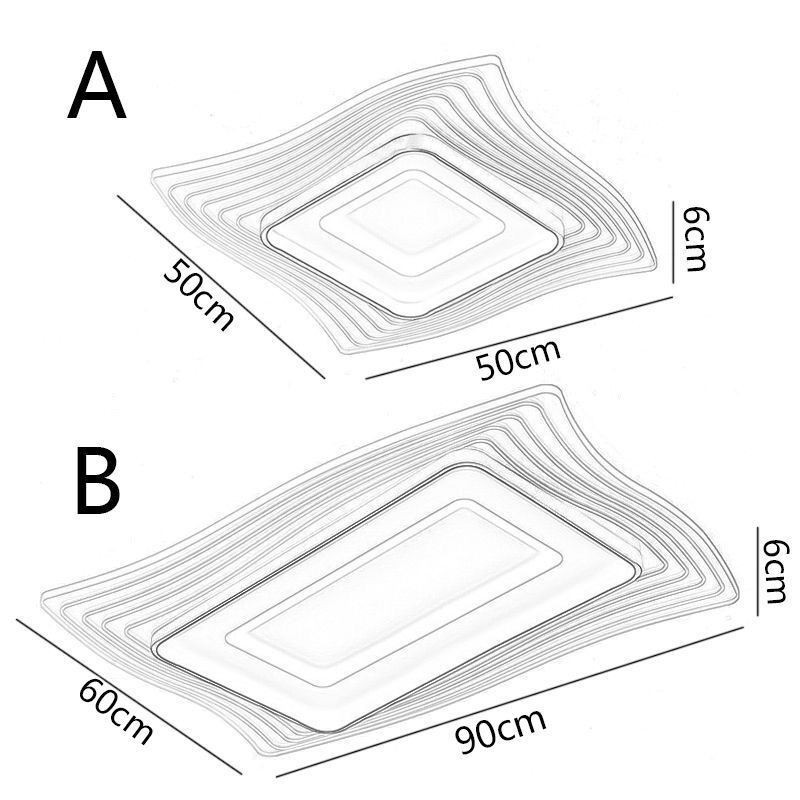 Plafoniera LED quadrata a filo moderna