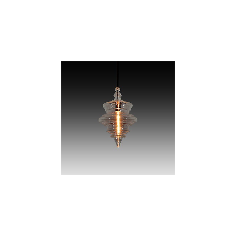 Lampada a sospensione moderna in vetro e metallo, 1 luce E26/E27