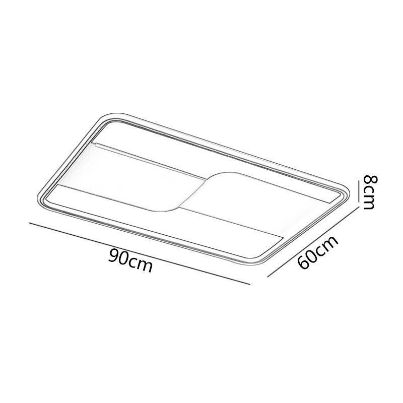 Plafoniera LED rettangolare a montaggio a filo 90 x 60 cm