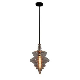 Lampada a sospensione moderna in vetro e metallo, 1 luce E26/E27