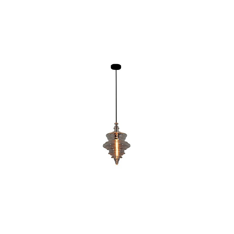 Lampada a sospensione moderna in vetro e metallo, 1 luce E26/E27