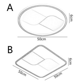 Plafoniera rotonda a filo LED nordica 3 luci 36 W 50 x 6 cm