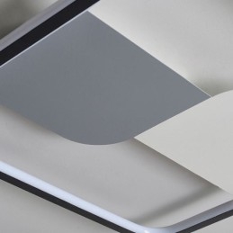 Plafoniera rotonda a filo LED nordica 3 luci 36 W 50 x 6 cm
