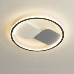 Plafoniera rotonda a filo LED nordica 3 luci 36 W 50 x 6 cm