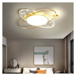 Plafoniera LED a filo moderna a forma di pianeta 36 W 50 x 6 cm