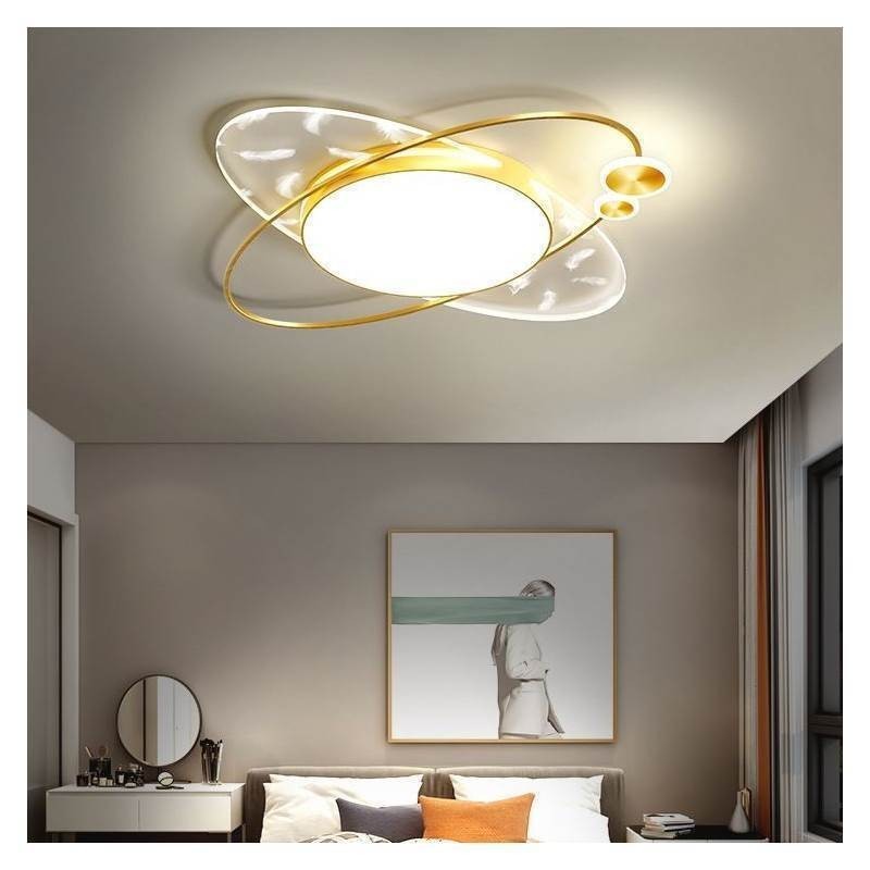 Plafoniera LED a filo moderna a forma di pianeta 36 W 50 x 6 cm