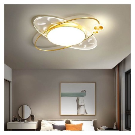 Plafoniera LED a filo moderna a forma di pianeta 36 W 50 x 6 cm