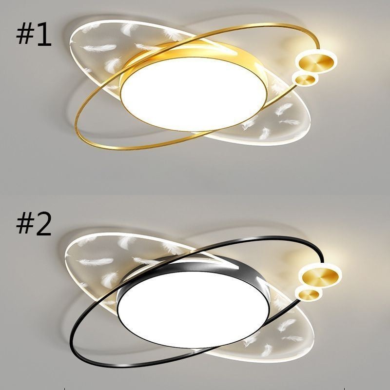 Plafoniera LED a filo moderna a forma di pianeta 36 W 50 x 6 cm