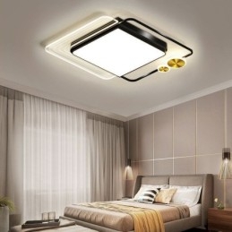 Plafoniera quadrata nordica in acrilico a filo 36 W 55 x 60 x 6 cm