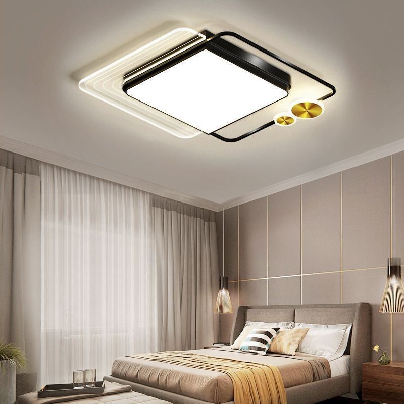 Plafoniera quadrata nordica in acrilico a filo 36 W 55 x 60 x 6 cm