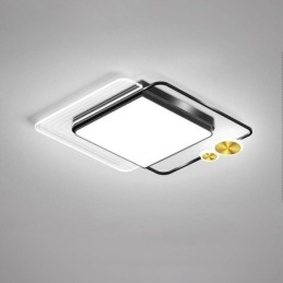 Plafoniera quadrata nordica in acrilico a filo 36 W 55 x 60 x 6 cm
