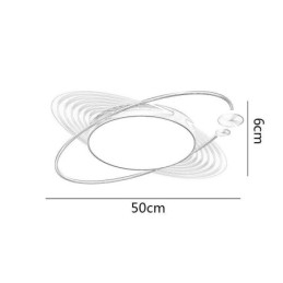 Plafoniera LED a montaggio a filo Creative Planet 36 W 50 x 6 cm