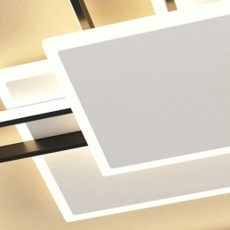 Plafoniera LED moderna dorata geometrica a 2 strati a montaggio a filo