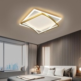 Plafoniera a filo nordica LED 2 luci 36 W 50 x 6 cm