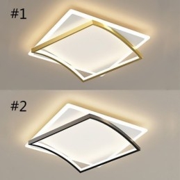 Plafoniera a filo nordica LED 2 luci 36 W 50 x 6 cm