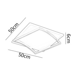Plafoniera a filo nordica LED 2 luci 36 W 50 x 6 cm