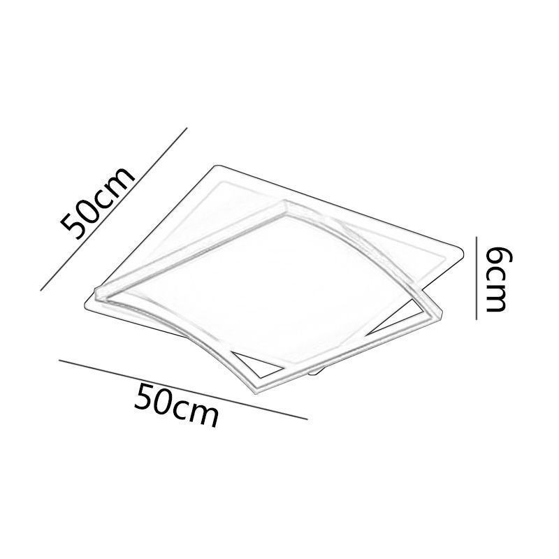 Plafoniera a filo nordica LED 2 luci 36 W 50 x 6 cm