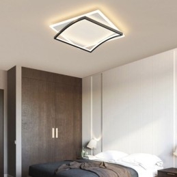 Plafoniera a filo nordica LED 2 luci 36 W 50 x 6 cm