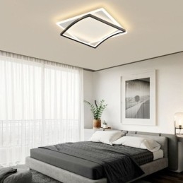 Plafoniera a filo nordica LED 2 luci 36 W 50 x 6 cm