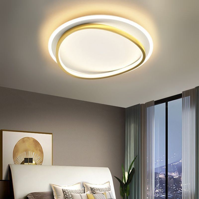 Plafoniera LED a filo nordica 2 luci 36 W 50 x 6 cm