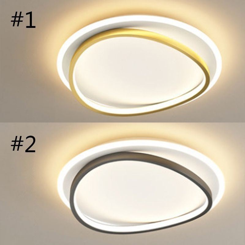 Plafoniera LED a filo nordica 2 luci 36 W 50 x 6 cm