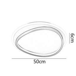 Plafoniera LED a filo nordica 2 luci 36 W 50 x 6 cm