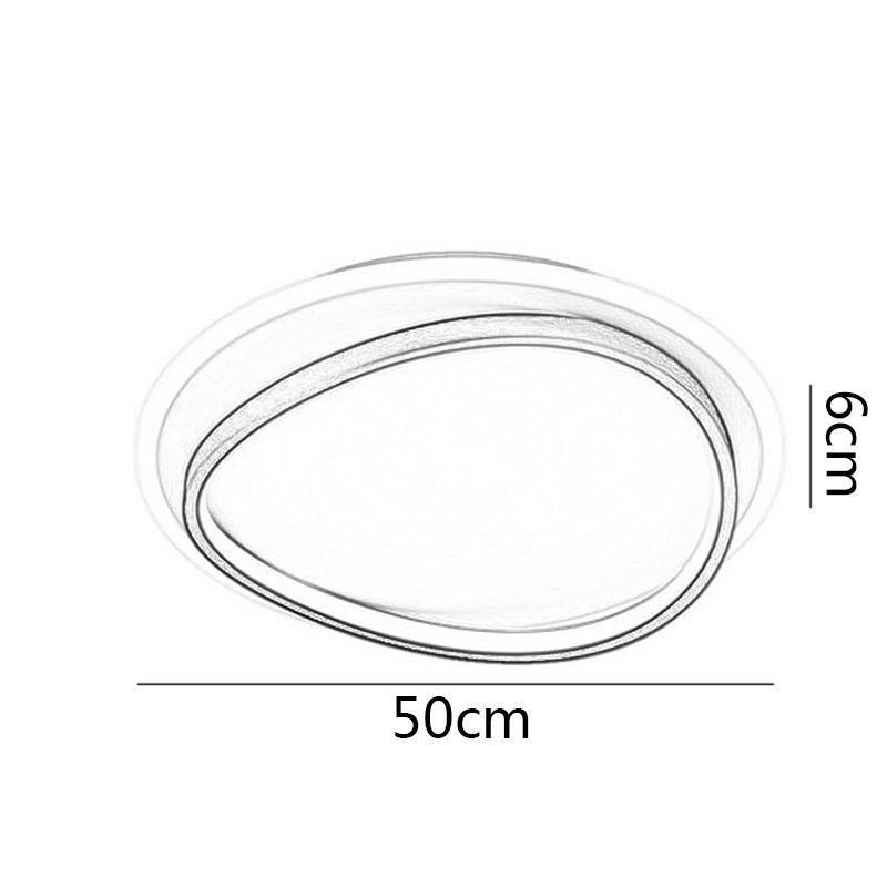 Plafoniera LED a filo nordica 2 luci 36 W 50 x 6 cm