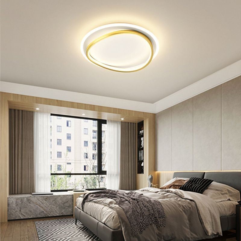 Plafoniera LED a filo nordica 2 luci 36 W 50 x 6 cm