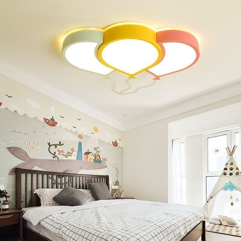 Plafoniera a filo moderna con paralume a palloncino, 3 luci, 36 W