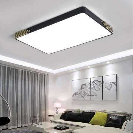 Plafoniera LED rettangolare moderna da incasso 90 x 60 x 8 cm 100 W