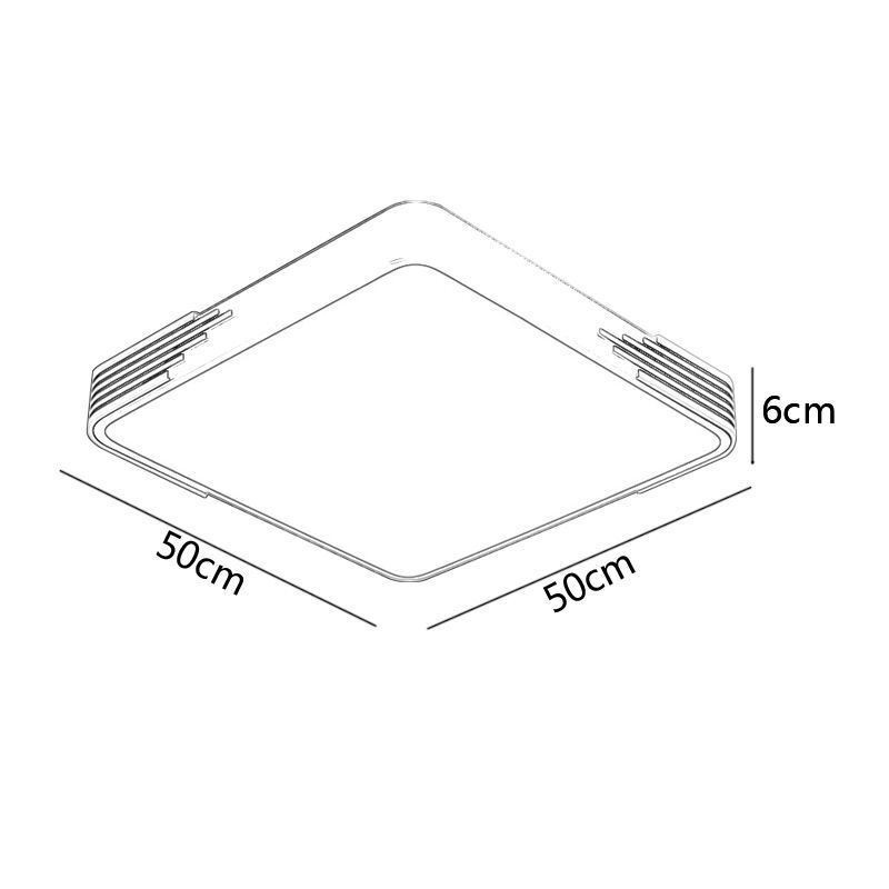 Plafoniera LED a filo quadrata 50 x 6 cm 36 W