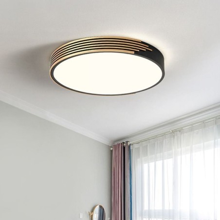 Plafoniera moderna a filo con illuminazione circolare 36 W 50 x 6 cm