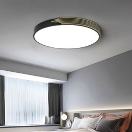 Plafoniera moderna a filo con illuminazione circolare 36 W 50 x 6 cm